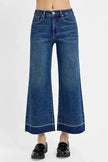 RISEN Tummy Control High Rise Crop Wide Hem Jeans  Style Ratio