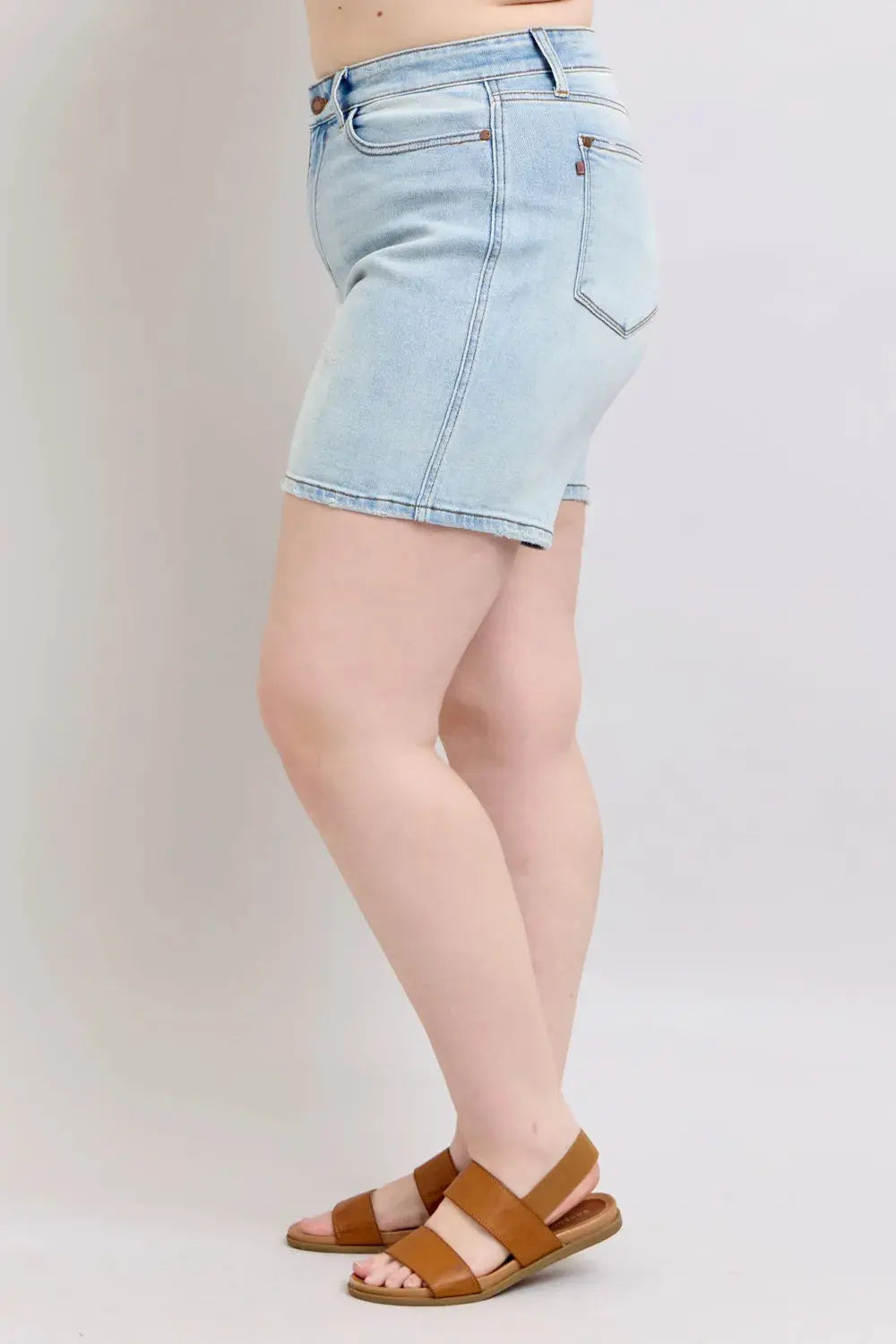 Judy Blue 2 Button Denim Shorts with Pockets  Style Ratio