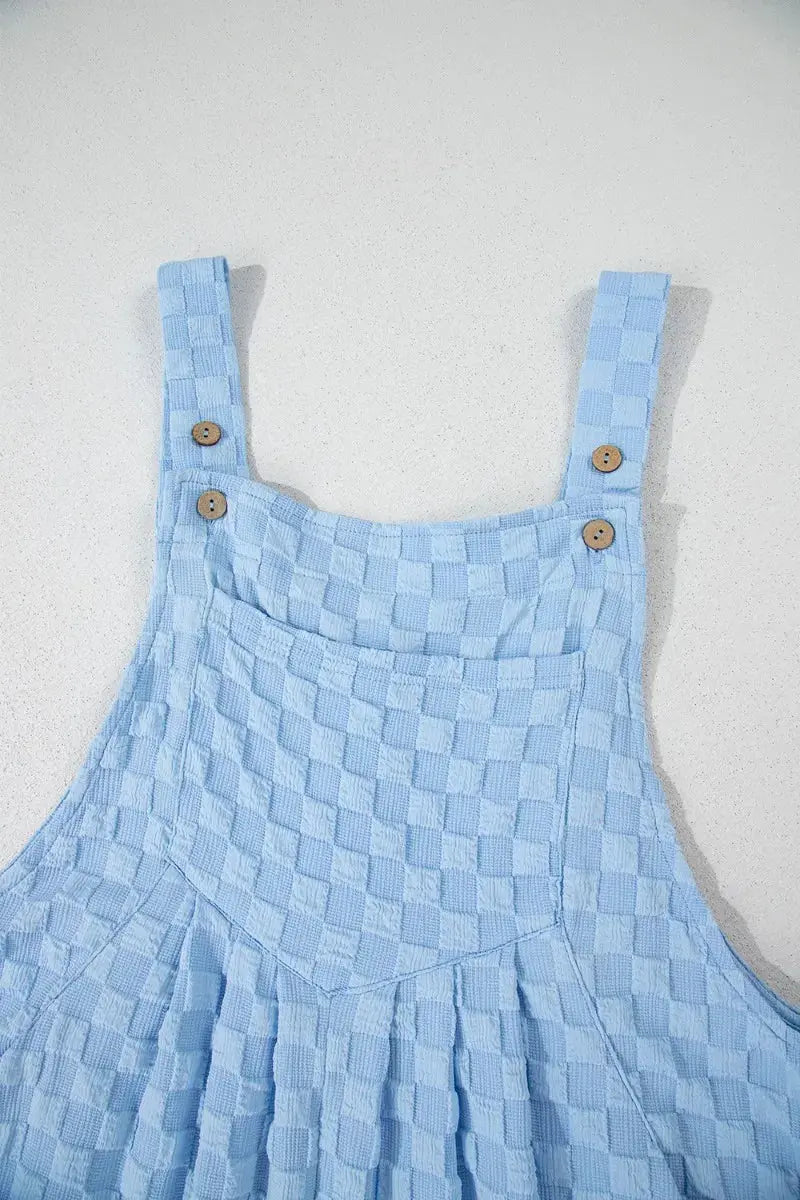 Checkered Pocketed Jumpsuit  Style Ratio