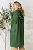 Basic Bae Full Size Hooded Sweater Cardigan  Style Ratio