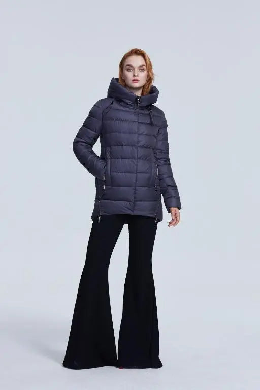 Women warm hooded winter coat - casual parkas jacket - Style Ratio