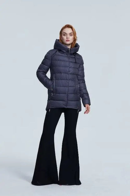 Women warm hooded winter coat - casual parkas jacket - Style Ratio