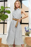 Adora Button Down Sleeveless Midi Dress  Style Ratio