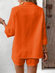 Button Detail Top and Shorts Set  Style Ratio