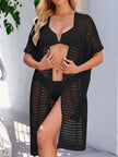 Open Front Tied Openwork Cover-Up  Style Ratio