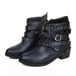 Studded Buckle Ankle Boots  Style Ratio