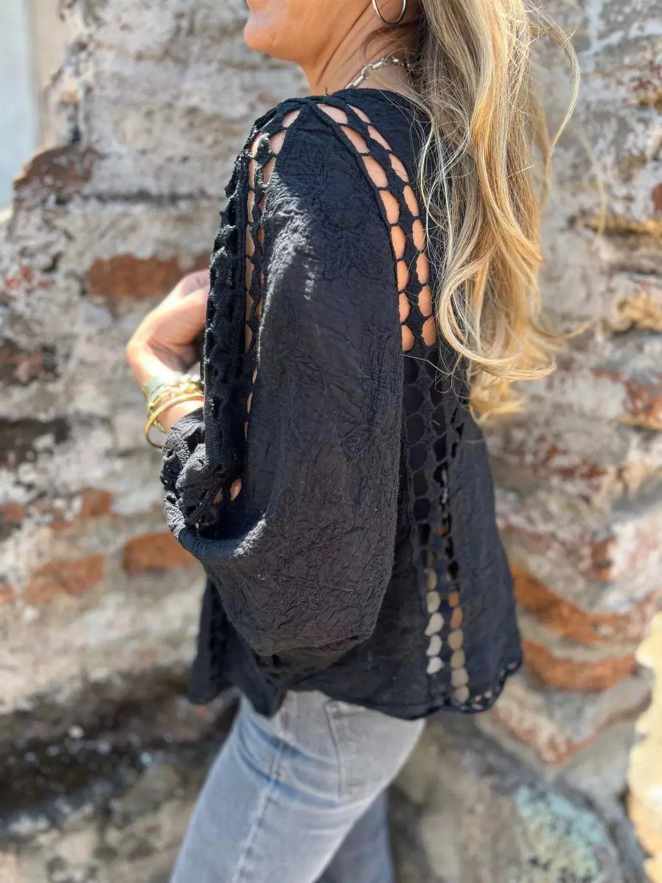 Full Size Embroidered Open Front Cardigan Plus Size  Style Ratio