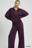 Umgee Half Zip Drop Shoulder Sweatshirt  Style Ratio