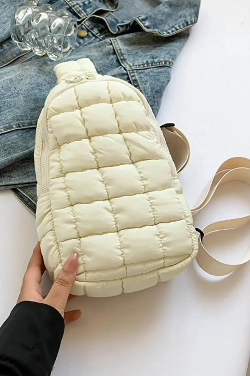 Quilted Nylon Crossbody Bag  Style Ratio