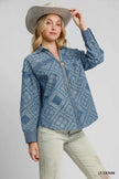 Umgee Paisley Print Denim Shacket  Style Ratio
