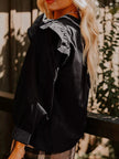 Ruffled Notched Long Sleeve Blouse  Style Ratio