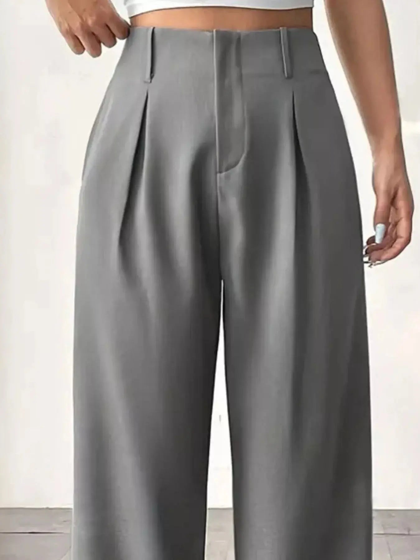 Wide Leg Pleated Pants  Style Ratio