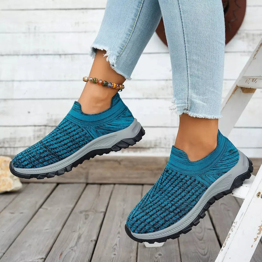 Round Toe Mesh Slip-Ons  Style Ratio