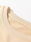Embroidered Flower Pattern Drop Shoulder Sweatshirt  Style Ratio