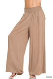 Zenana Smocked Waistband Wide Leg Lounge Pants  Style Ratio
