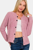 Zenana Button Down Long Sleeve Sweater Cardigan  Style Ratio