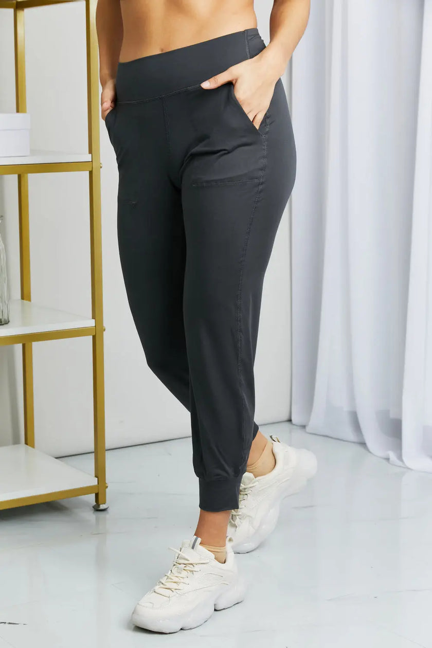 Leggings Depot Wide Waistband Cropped Joggers  Style Ratio