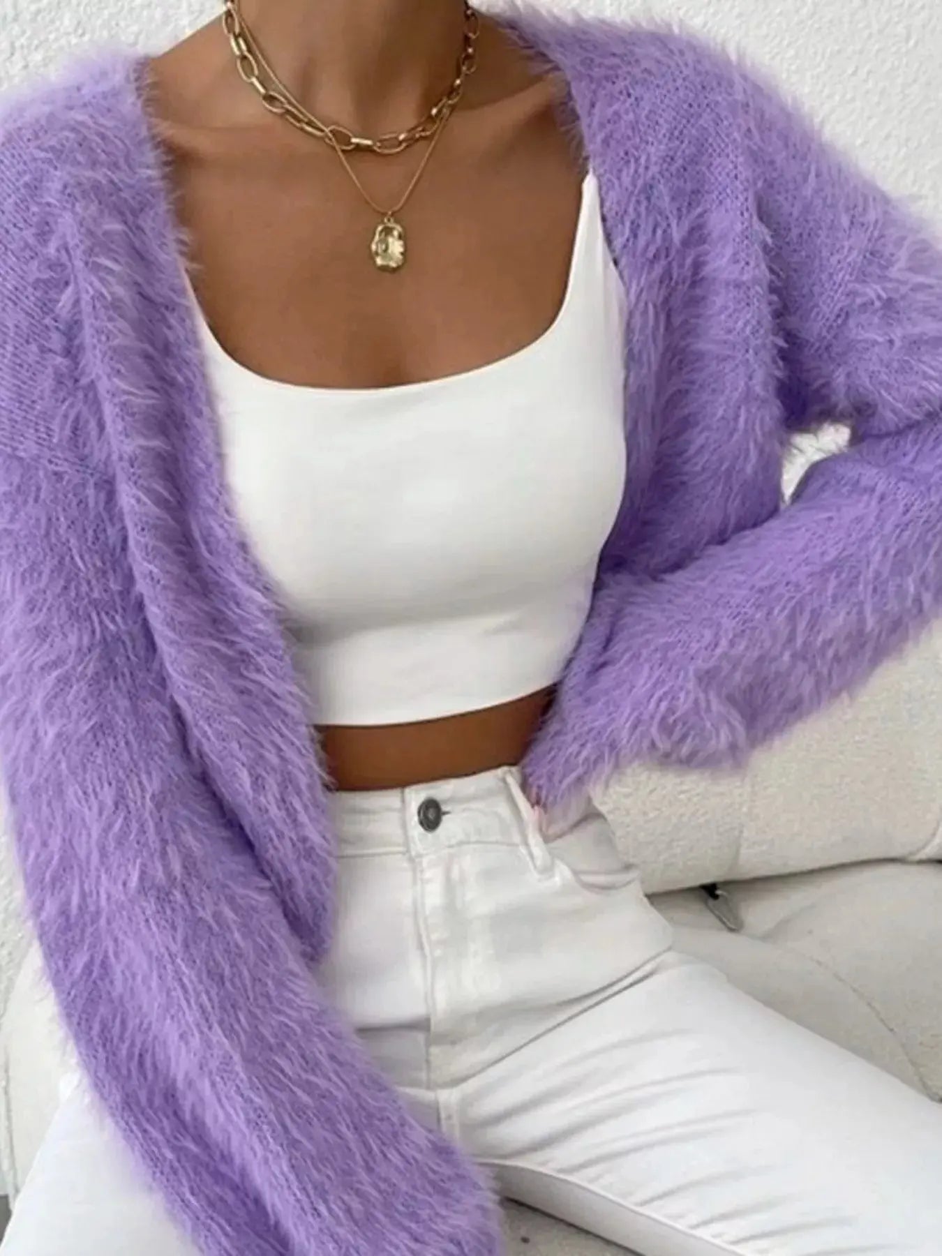 Open Front Long Sleeve Cardigan  Style Ratio