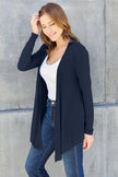 Basic Bae Full Size Open Front Long Sleeve Cardigan  Style Ratio