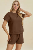Double Take Short Sleeve Top and Shorts Set  Style Ratio