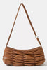 Fame Segmented Pleated Faux Leather Handbag  Style Ratio