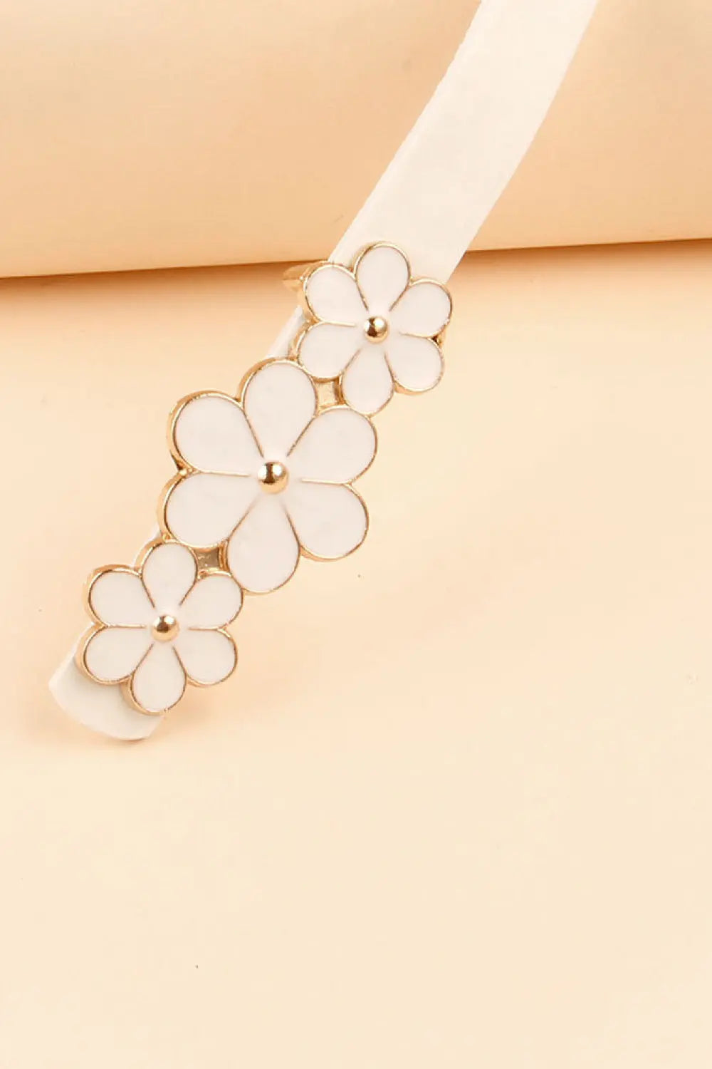 Flower Decor Skinny PU Belt  Style Ratio