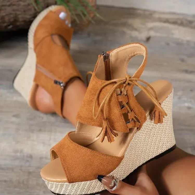 Peep Toe Wedge Sandals  Style Ratio