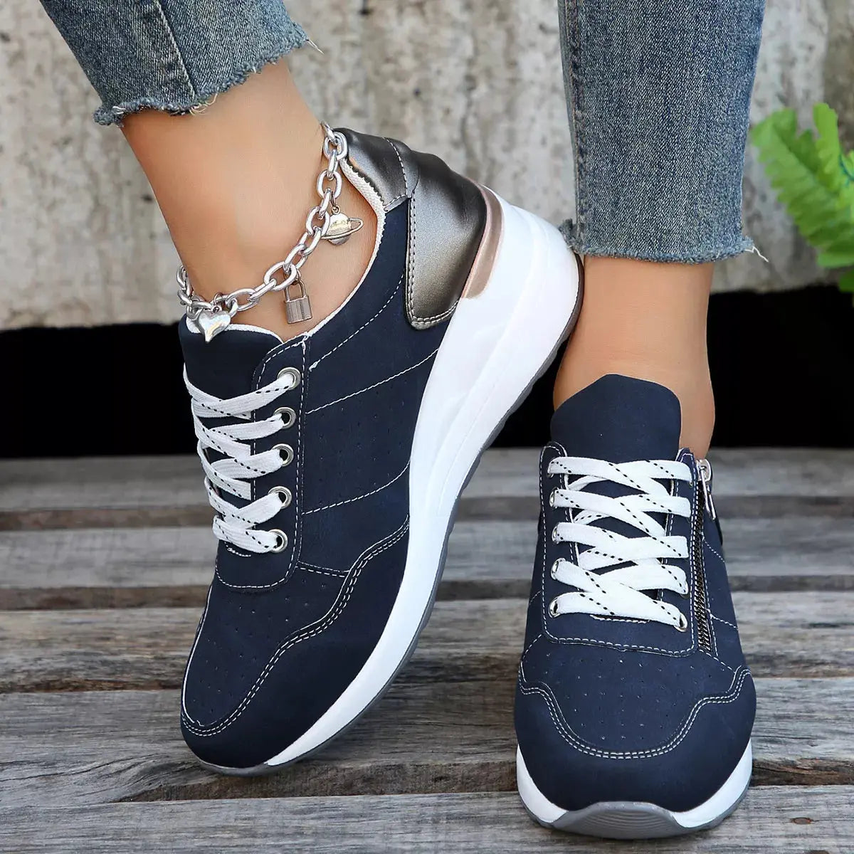 Lace Up Wedge Sneakers  Style Ratio