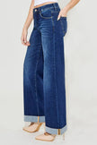 RISEN Tummy Control High Rise Wide Leg Cuffed Jeans  Style Ratio