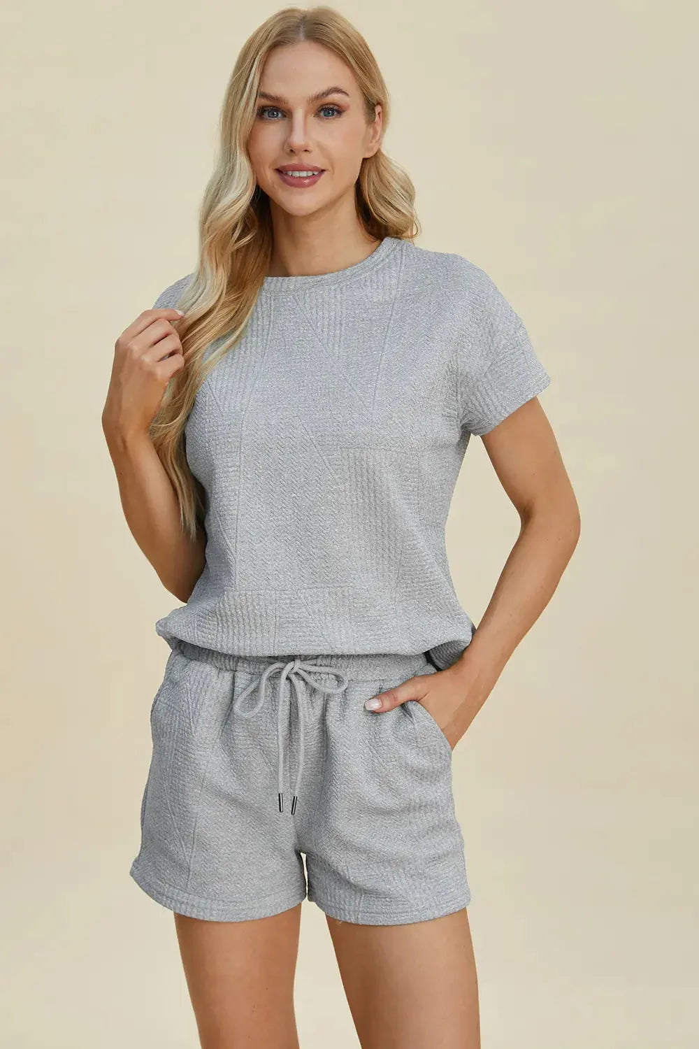 Double Take Short Sleeve Top and Shorts Set  Style Ratio