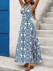 Printed Halter Neck Maxi Dress  Style Ratio