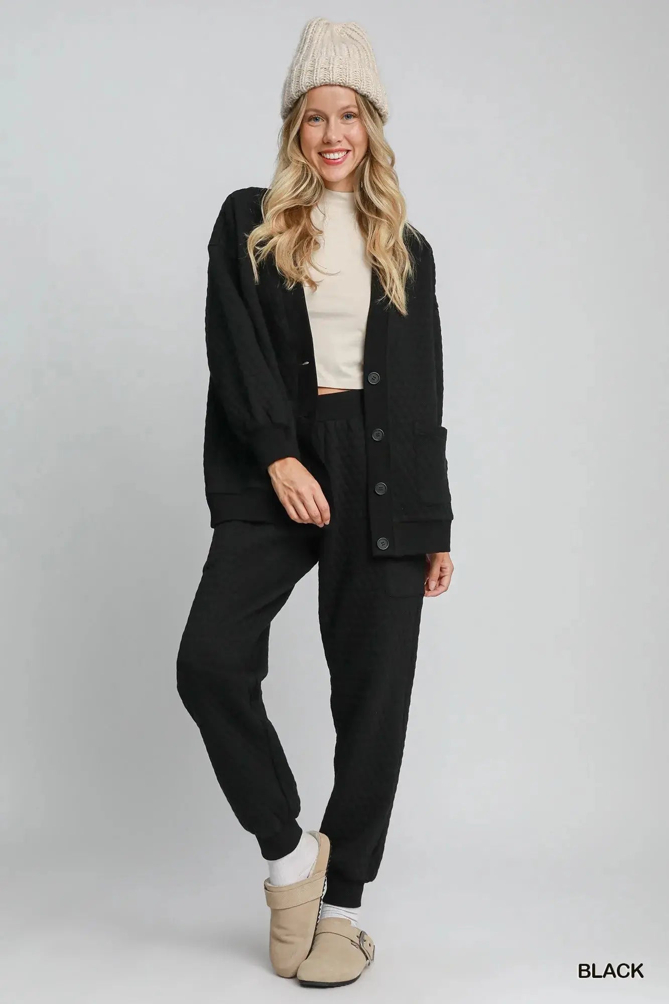 Umgee Button-Up Jacquard Cardigan  Style Ratio