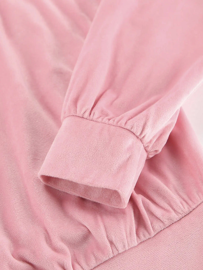 Quarter Zip Long Sleeve Top and Pants Loungewear  Style Ratio