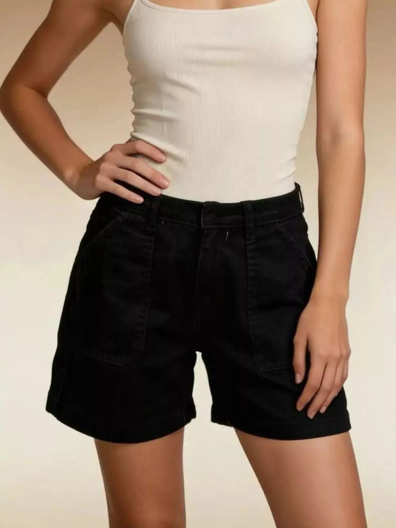 Pocketed Denim Shorts  Style Ratio