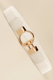 Circle Shape Buckle Zinc Alloy Buckle PU Leather Belt  Style Ratio
