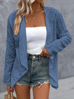 Eyelet Roll-Tab Sleeve Cardigan  Style Ratio