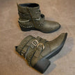 Studded Buckle Ankle Boots  Style Ratio