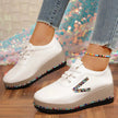 Rhinestone Round Toe Wedge Sneakers  Style Ratio