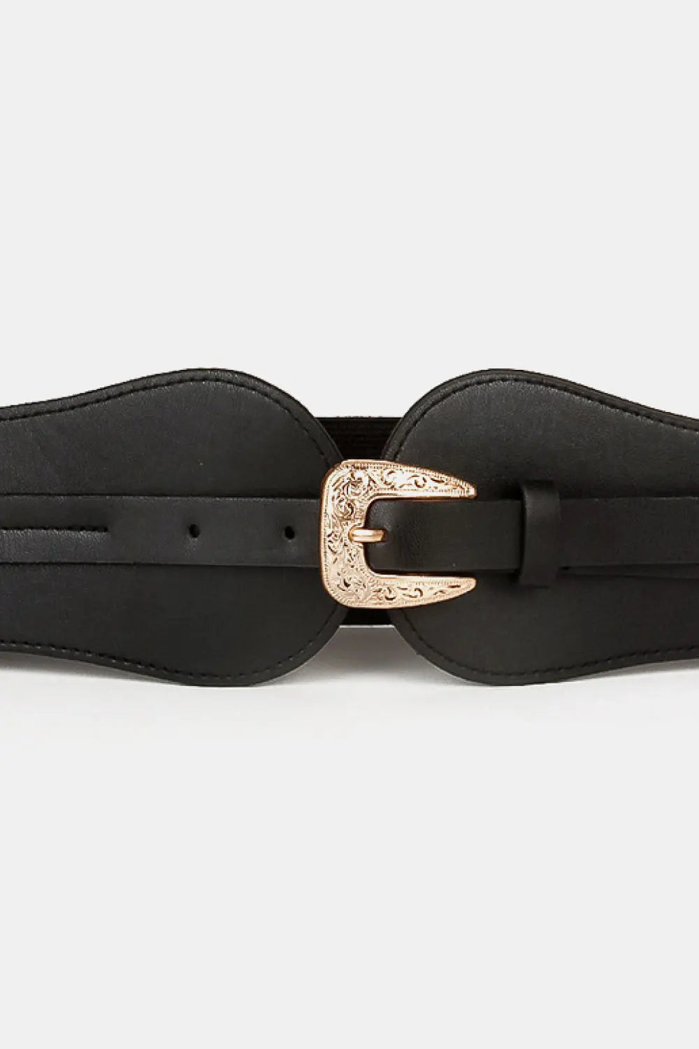 Wide Elastic Belt with Alloy Buckle  Style Ratio