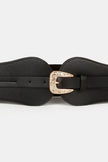 Wide Elastic Belt with Alloy Buckle  Style Ratio