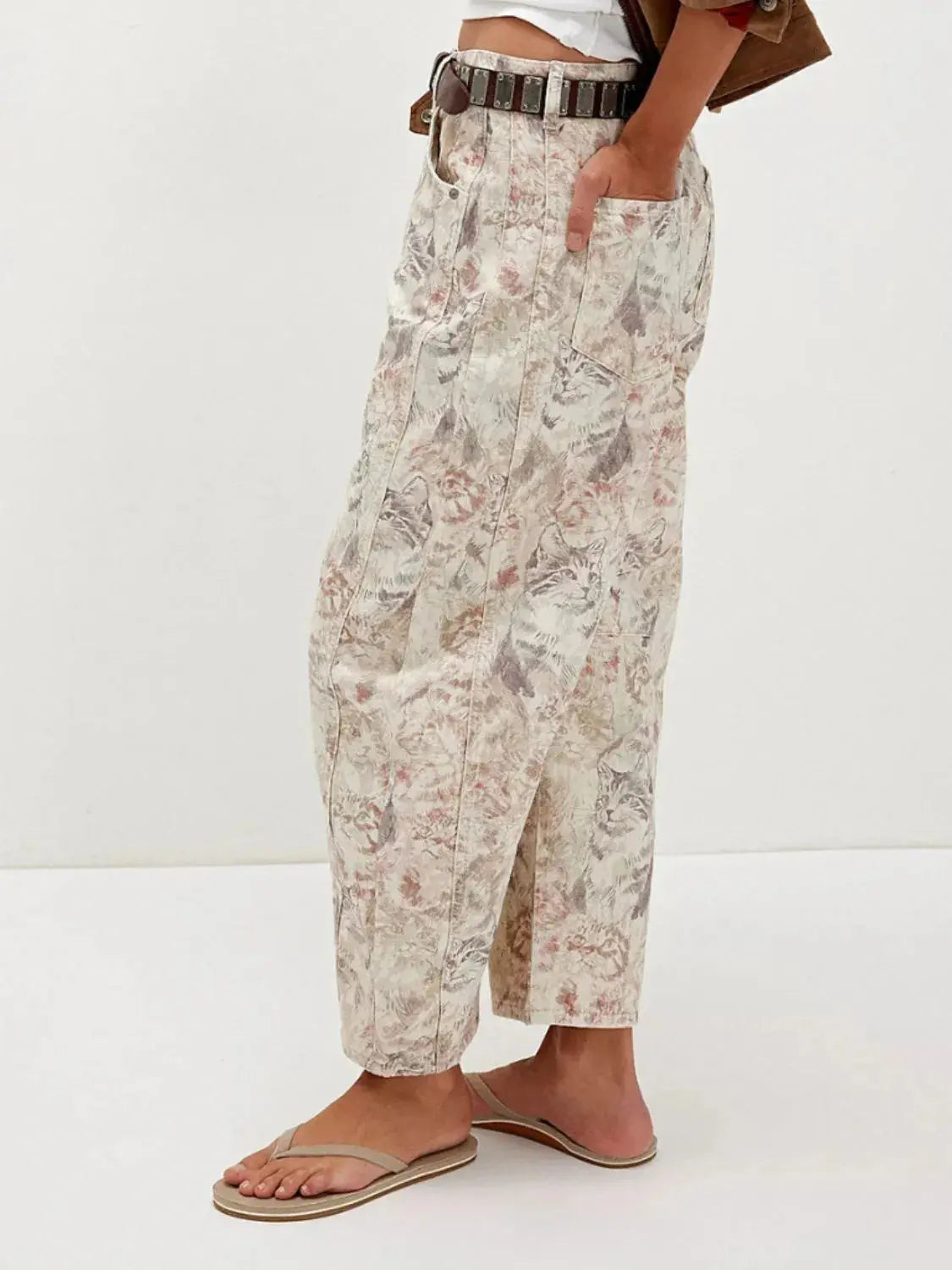 Printed Wide Leg Jeans  Style Ratio