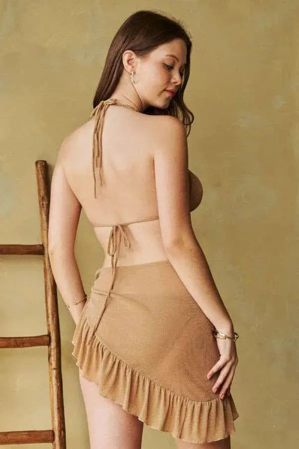 Davi & Dani Halter Skirt Swim Set  Style Ratio