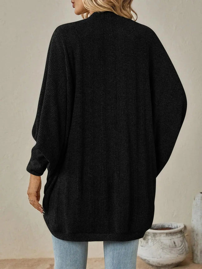 Open Front Batwing Sleeve Cardigan  Style Ratio