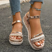 Rhinestone Embellished Platform Sandals  Style Ratio