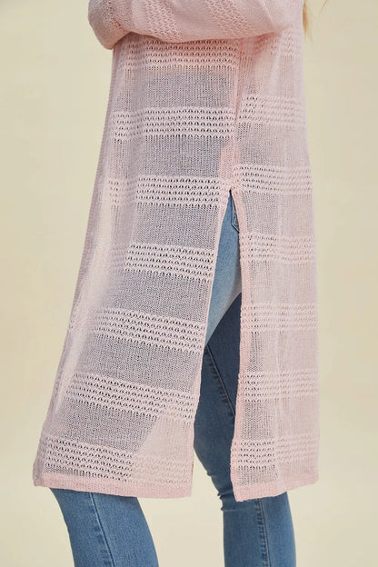 Double Take Open Front Longline Cardigan Trendsi