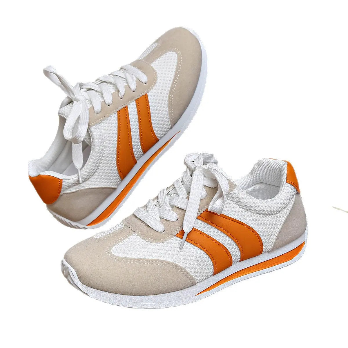 Striped Lace Up Casual Sneakers  Style Ratio