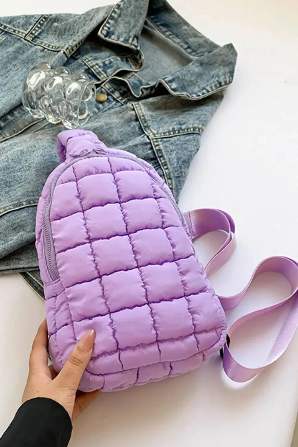 Quilted Nylon Crossbody Bag  Style Ratio