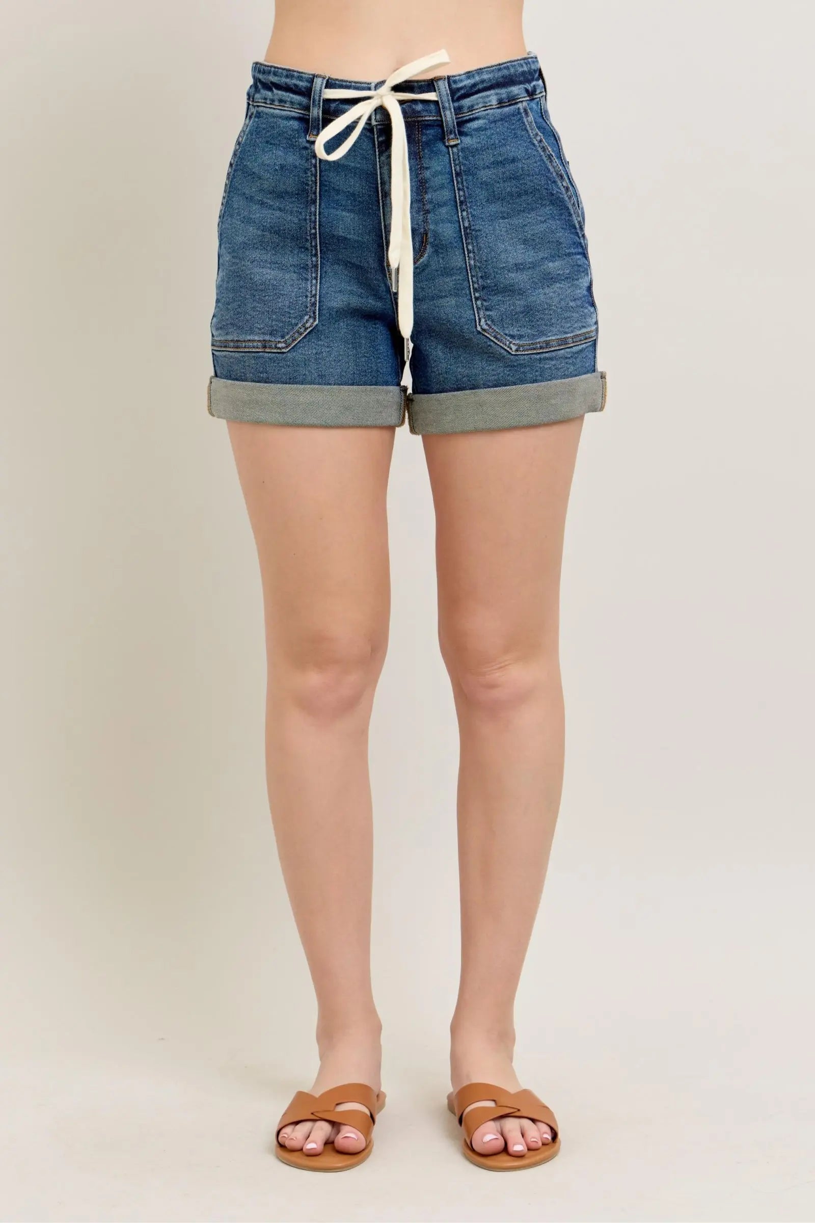 Judy Blue High Rise Cuff Denim Shorts  Style Ratio
