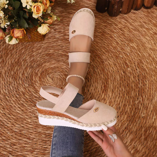 Espadrille Wedge Sandals with Ankle Strap  Style Ratio