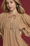 Umgee Boho Peasant Mini Dress with Trim Detail  Style Ratio
